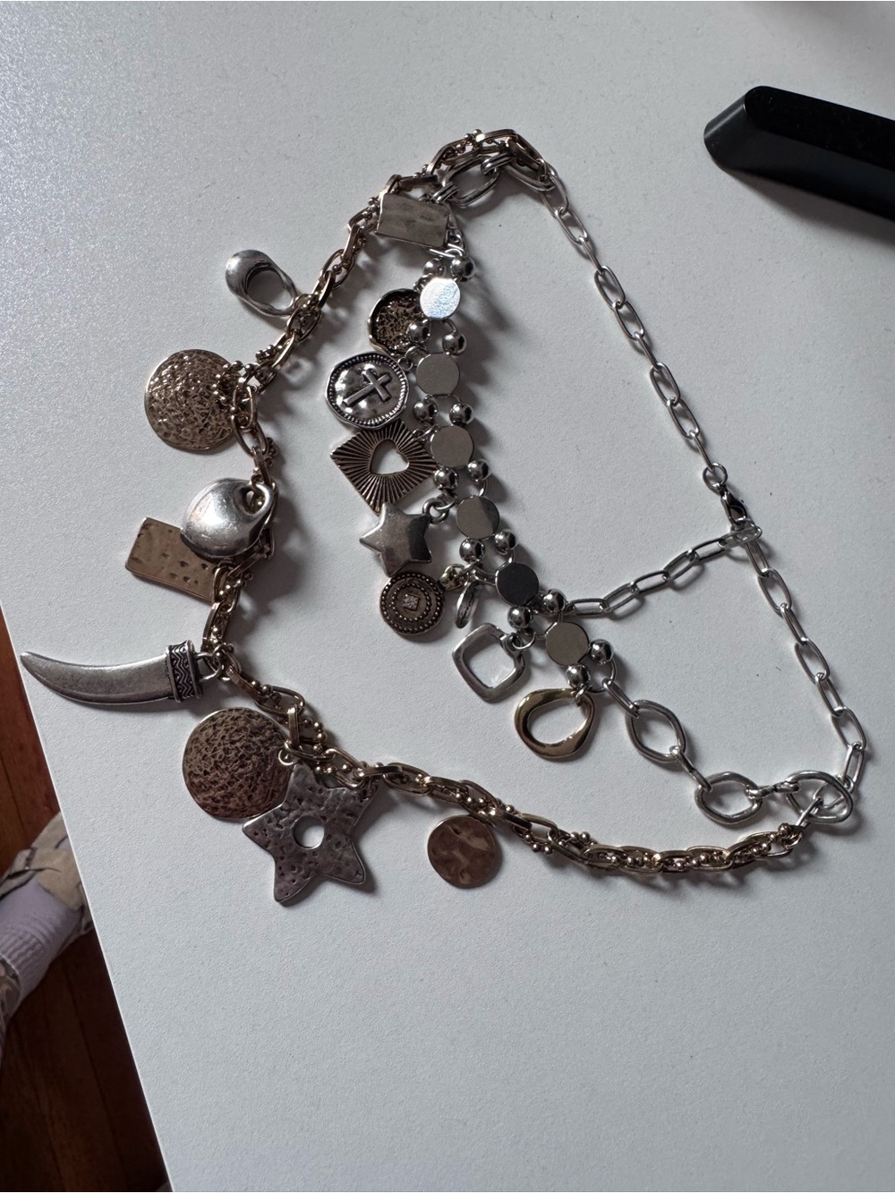 Free People Maxamillion Mixed Metal Necklace - Evening Out - Picture 4 of 5
